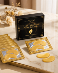 Collagen Gold Under-Eye Masks 12-piece box with sachets and gold patches